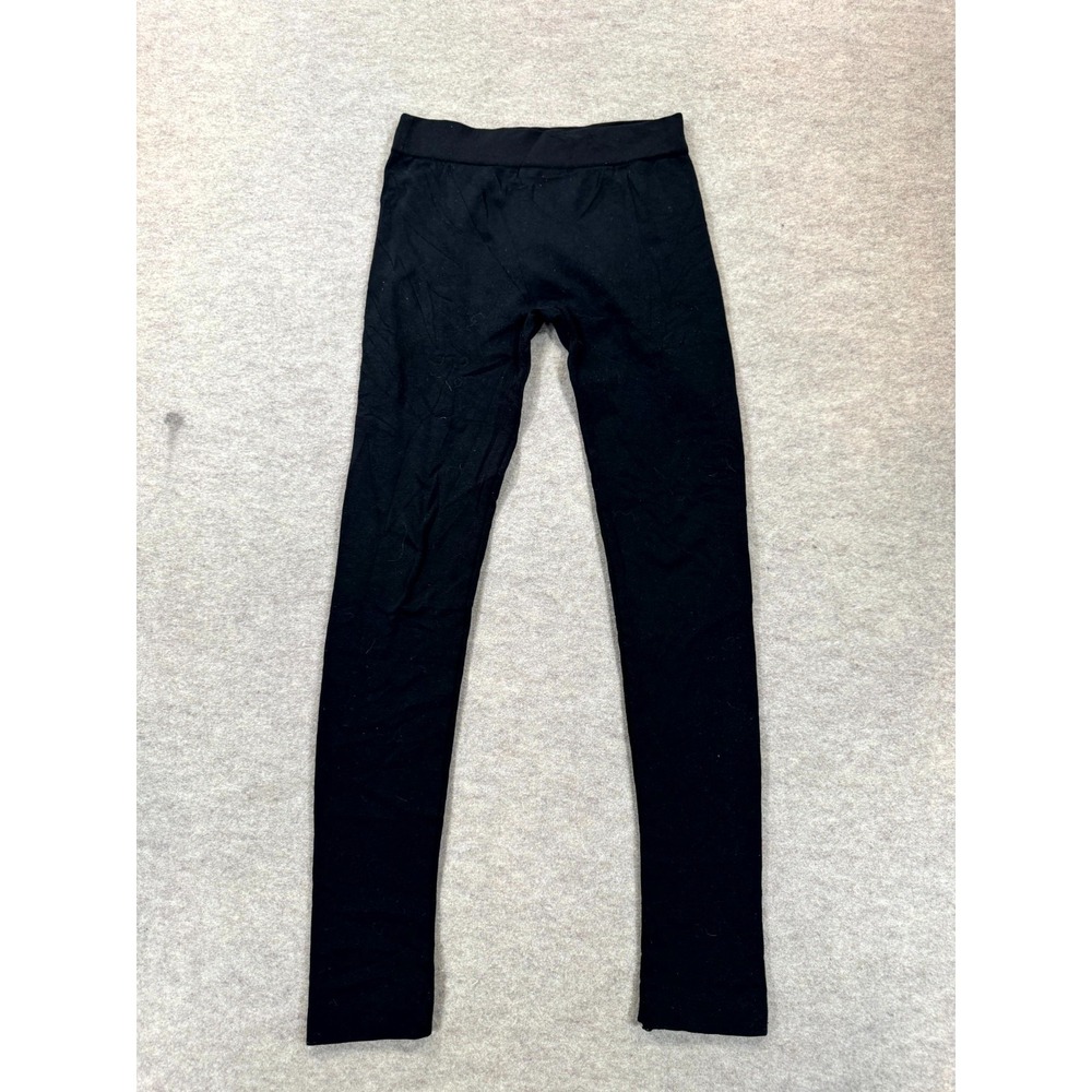 Sensational Leggings Womens S/M Black Fleece Lined Stretch Mid Rise Athleisure